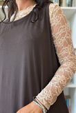 Love Lace Body Skim Top Oyster